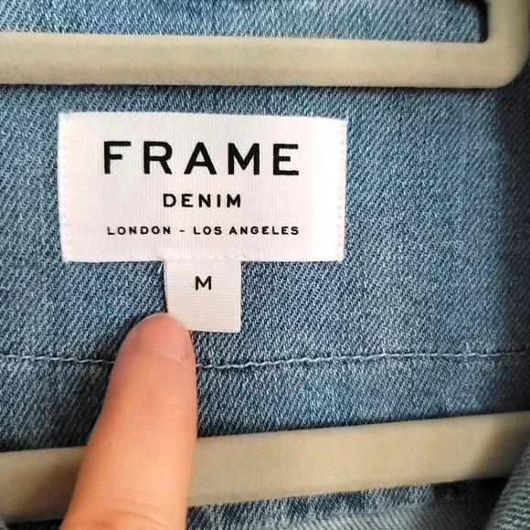 *EUC* FRAME Le Denim Trench Coat, Daphne Sz Medium - Picture 11 of 11